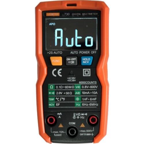 Multimeter 2000 Counts Digital Multimeter with DC AC Voltmeter and Ohm Volt Amp Tester ; Measures Voltage, Current, Live