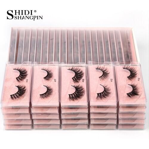 Wholesale mink eyelashes bulk 4/30/100/200pcs natural false eyelashes fluffy wispy faux 3d lashes fake eye lashes long makeup