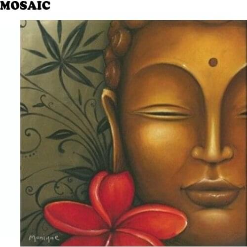 NEW 5D Diy Diamond Painting Cross Stitch Religious Buddha Mosaic Kits Home Decoration Square Full Diamond Embroidery Needlework