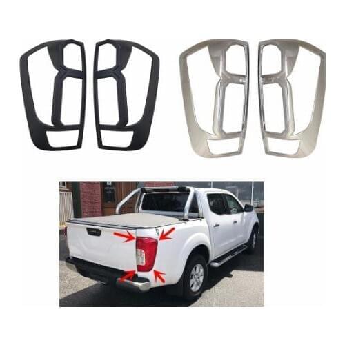 Novel style 2PCS ABS black/Chrome plated TAIL LAMP COVER For Nissan NAVARA D23 NP300 2015-2018 tail Light Coves