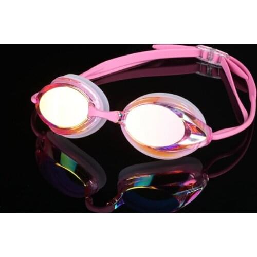 Swimming Goggles Eco-friendly Silicone High Definition Waterproof Anti-fog Flats Mirror Electroplated Lens Glasses