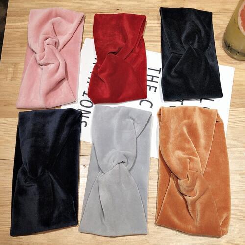 New Winter Plush Cotton Cross Knot Soft Warm Headband For Women Hair Holder Hairbands Hair Band Turban Fashion Hair Accessories