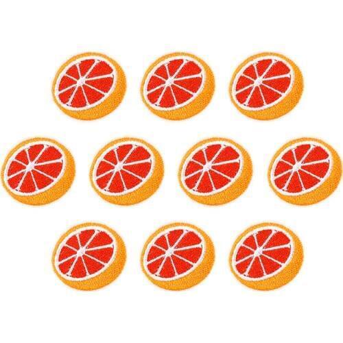 Diy grapefruit patches for clothing iron embroidered patch thermocollants applique iron on patches sewing accessories for jeans