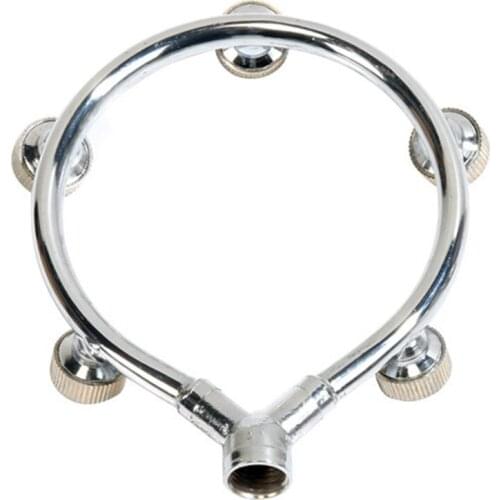 SHGO HOT-Stainless Steel Fan Ring with 5 Nozzle Seats Sprayer Mist Fan Ring Water Sprayer Fine Fog Ring