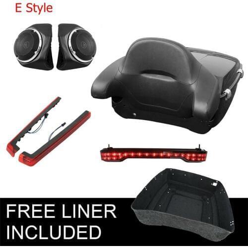 Motorcycle King Trunk Backrest Side Tail Light Speaker For Harley Tour Pak Touring Road King Road Glide Street Glide 2014-2020