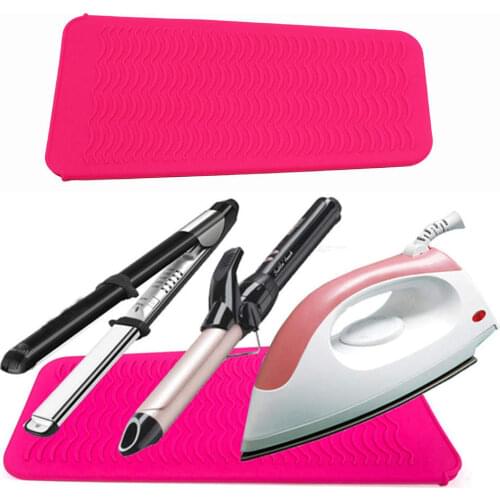 Silicone Heat Resistant Travel Mat Pouch Flat Styling Straightener Multi-function Non-slip Multi-function Hair Iron Styling Tool