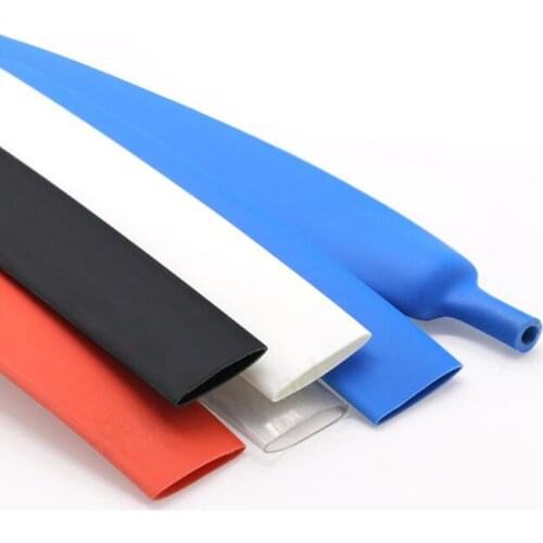 1M 5M Waterproof Glue Lined Heat Shrink Tube Tubes Φ40mm 4:1 Ratio Shrinkable Tubing Rec Black Transparent