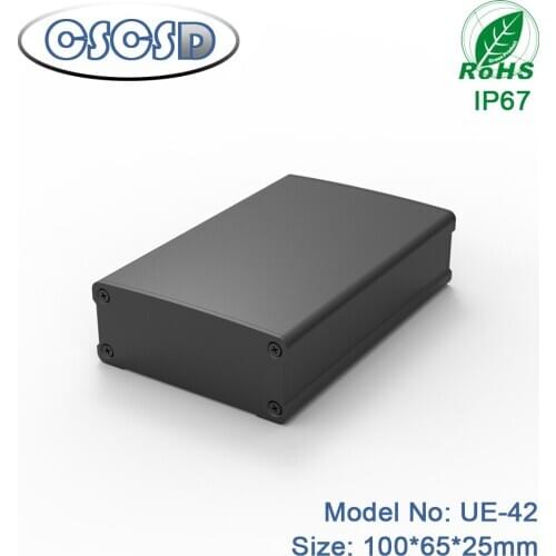 Ip66 waterproof aluminum enclosure profile electrical iron box wiring connection alminum pcb box by CSCSD 1pcs 100*65*25mm