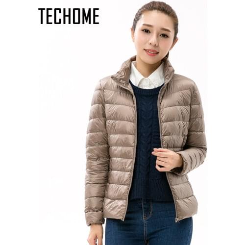 Female Solid Portable Outwear Winter Women Ultra Light Down Jacket White Duck Down Hooded Jackets Long Sleeve Warm Coat Parka