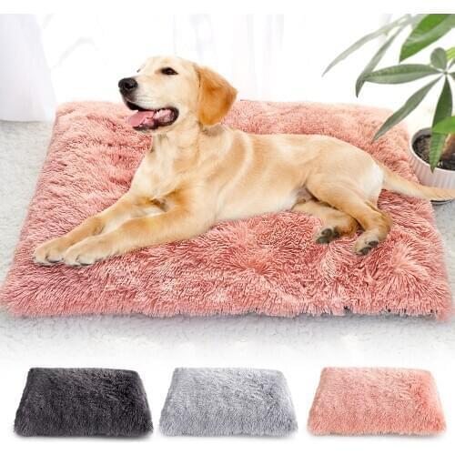 Soft Fleece Pet Dog Bed Mat Long Plush Winter Puppy Cat Bed Blanket Sleeping Cover Mattress For Small Large Dogs Cushion House
