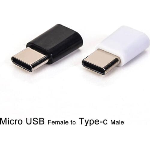 1pc Micro USB Female to Type-c USB-C Male Adapter Converter Charging Connector