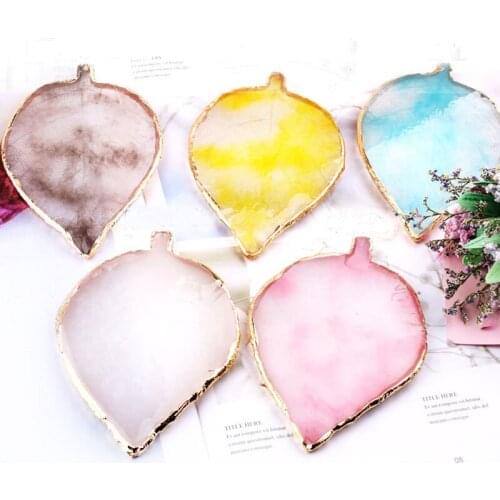 1PC Nail Art Palette 9.5*8cm Leaf Resin Nail Color Display Acrylic Gel Polish Holder Drawing Color Dish Practice Shelf Nail Tool