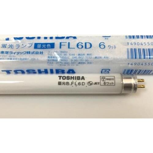 10pcs,TOSHIBA FL6D 6W fluorescent bulb tube,6Watt daylight linear lamp,T5 6500K,DHL EMS Free Shipping