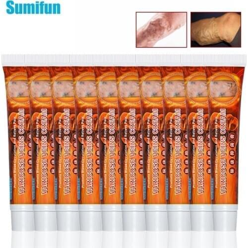 10Pcs Sumifun 2020 New Varicose Veins Treatment Cream 100% Original Vasculitis Phlebitis Spider Medical Pain Relief Ointment