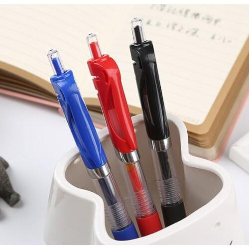 2pcs Gel Pens Set Press Ballpoint Pen School office Supplies Stationery Black Gel-ink 0.5mm Bullet Pen 3Colors supply new 040227