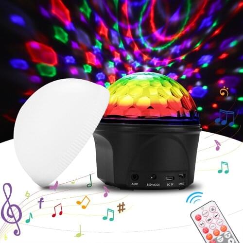9 LEDs Colorful 15W Disco Ball Lights Sound Activated Stage Lights With Bluetooth Speaker For Party Wedding Home Kids Birthday