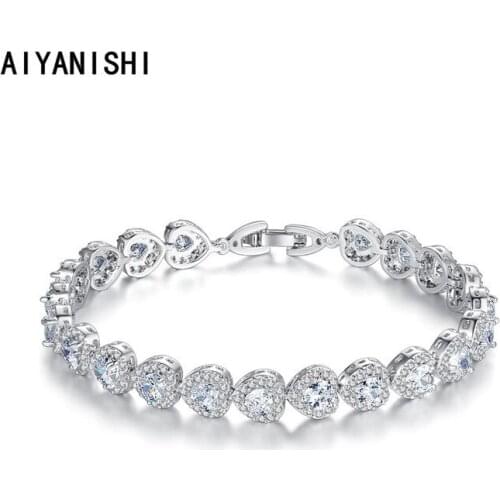 AIYANISHI 18K Gold Filled Lucky Bracelet for Female Bracelet Charm Bracelet Bangle for Women Anniversary Gift Lover Jewelry