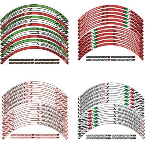 Motorcycle accessories thick edge stripe sticker reflective fibre wheel protector FOR DUCATI SUP S SU P-S 2018