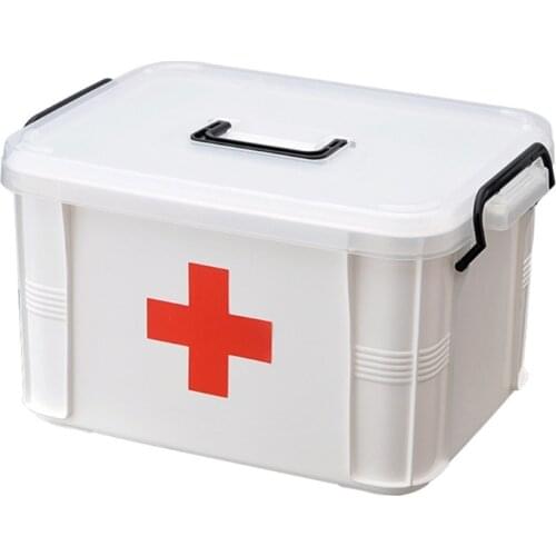 First Aid Kit Portable Emergency Box Medicine Chest for Household Outdoor Hospital Pharmacy Storage Container