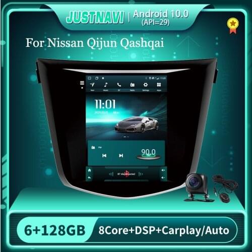 JUSTNAVI Tesla Style Car Radio For Nissan Qashqai J11 2014 Android 10.0 Multimedia Video Player GPS Autoradio Stereo IPS No DVD