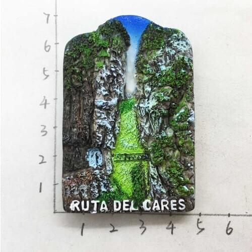 BABELEMI 1pc Ruta del Cares, Asturias, Spain Souvenir Fridge Magnet 3D Travel Souvenirs Resin Refrigerator Magnet Stickers