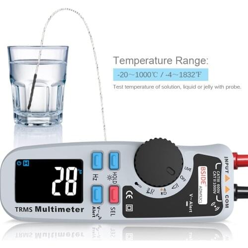 Digital Multimeter 6000 Counts Mini Multi Tester Voltmeter Ohmmeter Measuring AC/DC Voltage Current Resistance Meter