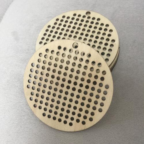Laser cut wood Pendant Circle 80 mm circle blank cross stitch