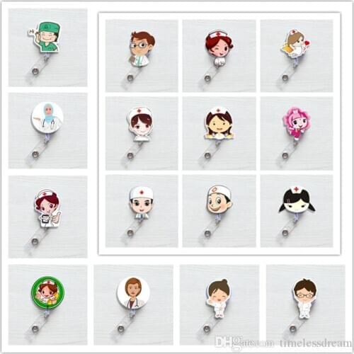Compare with similar Items Cute Korea Badge Reel Retractable Pull Buckle ID Card Badge Holder Reels Belt Clip Hospital School O
