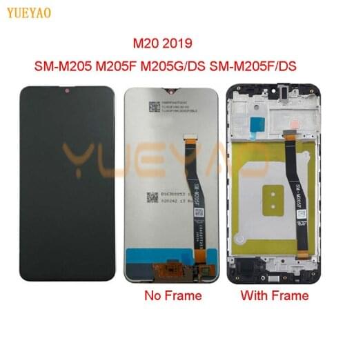 For Samsung Galaxy M20 M205 SM-M205F M205FN Display Lcd Screen For Samsung M205F M205FN Display Lcd Screen With Frame