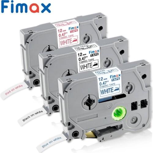 Fimax 3Pcs TZe-FA3 TZ-FA3 Compatible for Brother P-touch Fabric Iron-on tze tape TZeFA3 fa231 12mm Brother P touch Label Printer