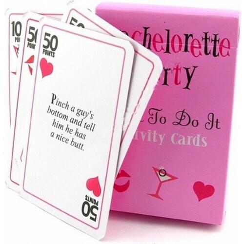 100sets/lot Party Gift of Bachelorette Dare to Do It Activity Cards includes a deck of dares Wedding Party favors Free shipping