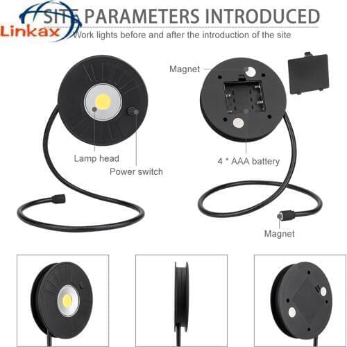 Multi-function 4-mode COB LED Working Flashlight Torch Lamp 360 Degree Telescopic Flexible Magnetic Head Pick Up Tool Lamp Light