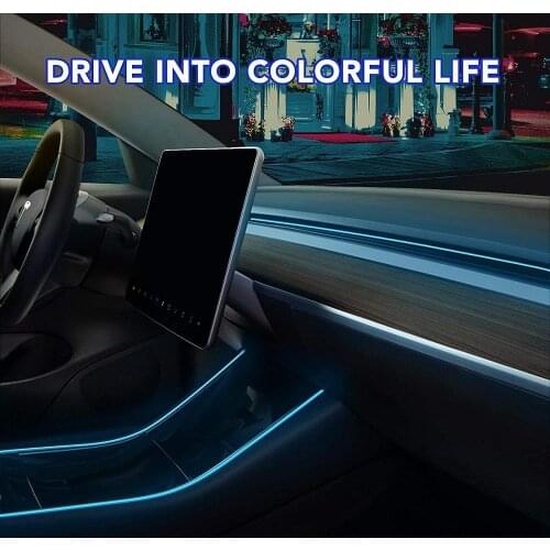 Model 3 Neon Light Tubes Rgb Interior Led Strip Lights With App Controller