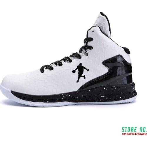 Man High-top Basketball Shoes Mens Air Cushion Light Basketball Sneakers Anti-skid Breathable Outdoor Sports Basketball Shoes