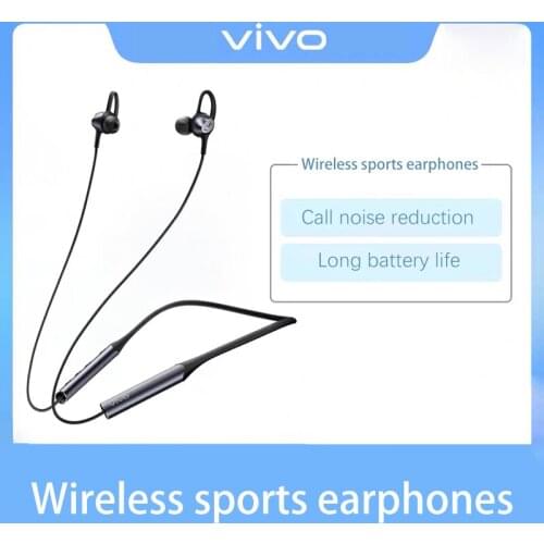 Vivo original wireless sports bluetooth headset neck-mounted call noise reduction long-lasting headset