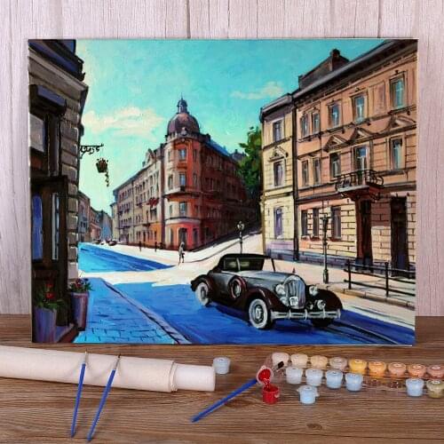 Landscape Lviv DIY Paint By Numbers Set Oil Paints 40*50 Paiting By Numbers New Design For Kids For Drawing Handicraft