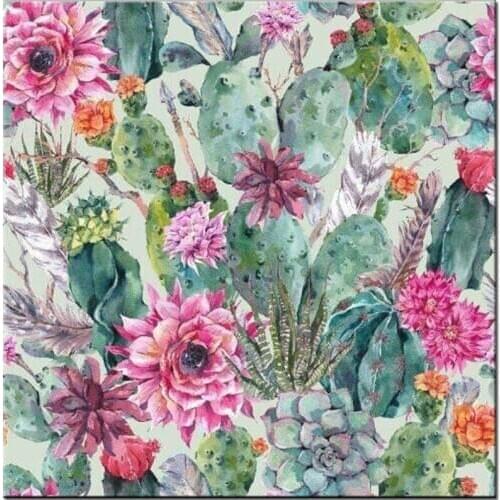 Full drill square round Crystal Succulent Plants Diamond Embroidery flowers 5d Diy diamond painting Cactus Mosaic DiamondZP-2325