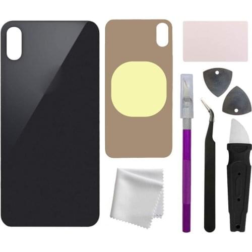 Professional Back Glass Housing Battery Cover Replacement with Pre-installed Adhesive Repair Tools for iPhone X 5.8 Inch All Car