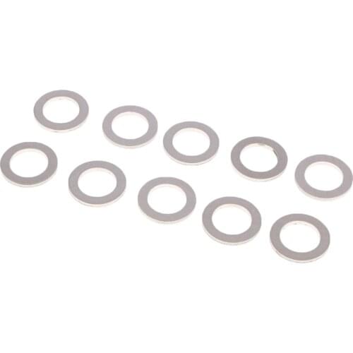 Oil Pan Drain Plug Gasket for Acura, M14 (Outer Diameter: 22mm), 10 Pieces/Set, Silver