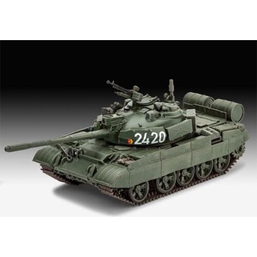 Assembled Model 1/72 Soviet Union T-55 AM/AM2B Tank Plastic Building Model Painting Kit Military Toy Model 03306