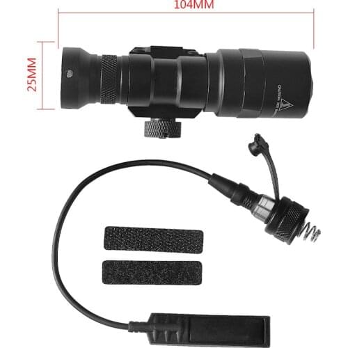 Tactical M300 M300B MINI Scout Light Outdoor Rifle Hunting Flashlight Military Weapon Light LED Flashlight Constant / Momentary