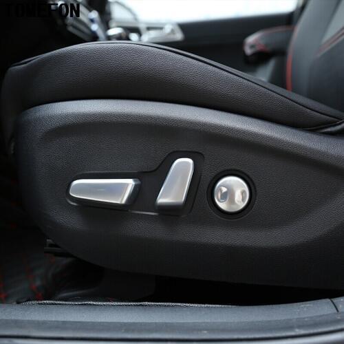 TOMEFON For Kia Sportage QL 2017 2018 ABS Chrome Inside Seat Adjust Control Switch Button Knob Cover Trim Interior Styling