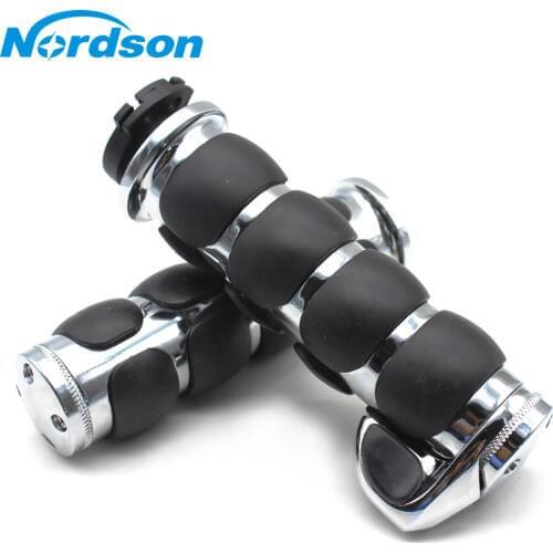 Universal 1" 25mm Motorcycle Handlebar Grips Motorbike Handle Grips Bar Ends Rubber For Harley Choppers Classic Honda Yamaha