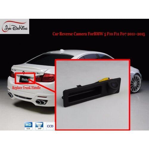 JanDeNing WaterProof Trunk Handle OEM HD CCD Car Rear View Parking/ Backup Reverse Camera For BMW 5 F10 F11 F07 2011-2015
