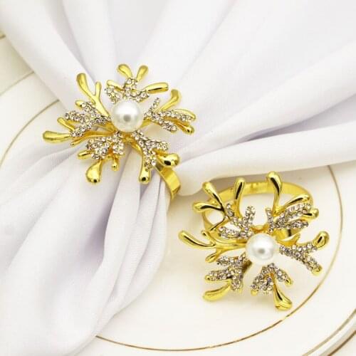12pcs/lot New Antler Napkin Button Diamond Napkin Ring Christmas Day Party Napkin Ring Desktop Decoration