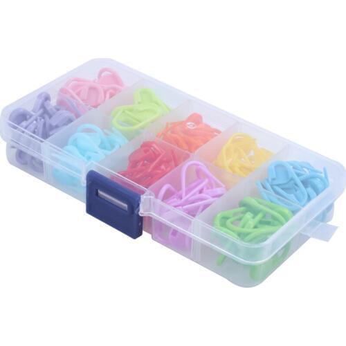 120 Pieces Knitting Crochet Locking Stitch Markers Stitch Needle Clip, 10 Colors
