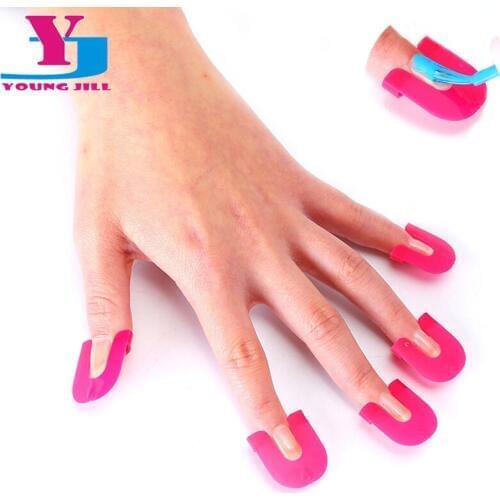 13pair(=26pcs)/ set Nail Art Polish Separating Palisade Tool Manicure Rose Color Nails Polish Finger Protectors diagnostic-tool