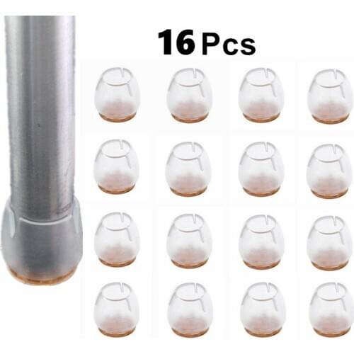 16pc Table Chair Leg Silicone Cap Pad Furniture Non-slip Table Feet Cover Floor Protector Foot Protection Bottom Cover Pads