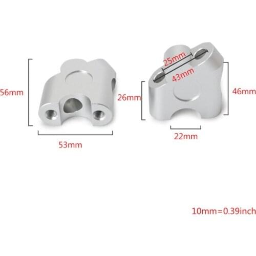 2X Motorcycle 22mm Handlebar Riser Clamp Back Mount 7/8\" Handle Bar Clamp Extend Dropshipping