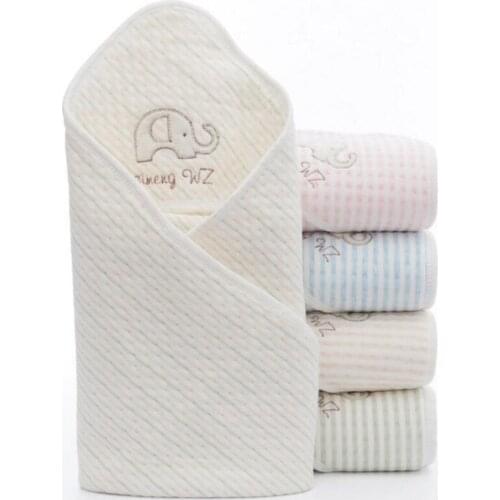 90*90cm organic cotton baby sleeping bag super soft newborn blanket sleeping wrap Infant Stroller Sleepsack